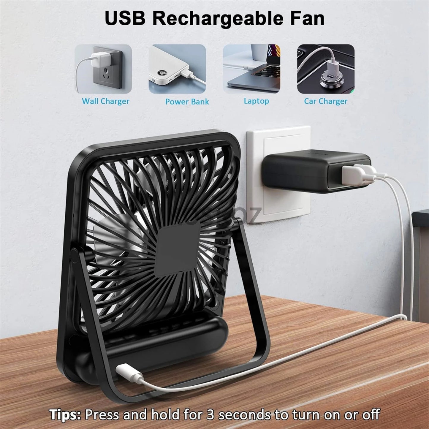 Portable USB Desk Fan