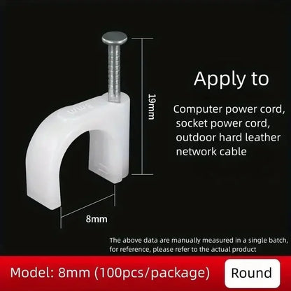 100pcs Cable Clips 4/6/8/10mm