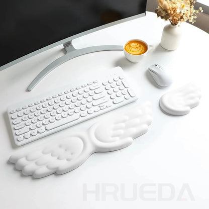 Angel Wing Memory Foam Mouse Pad & Wrist Support
