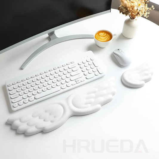 Angel Wing Memory Foam Mouse Pad & Wrist Support