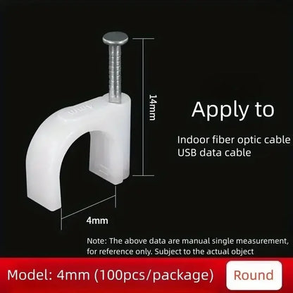 100pcs Cable Clips 4/6/8/10mm