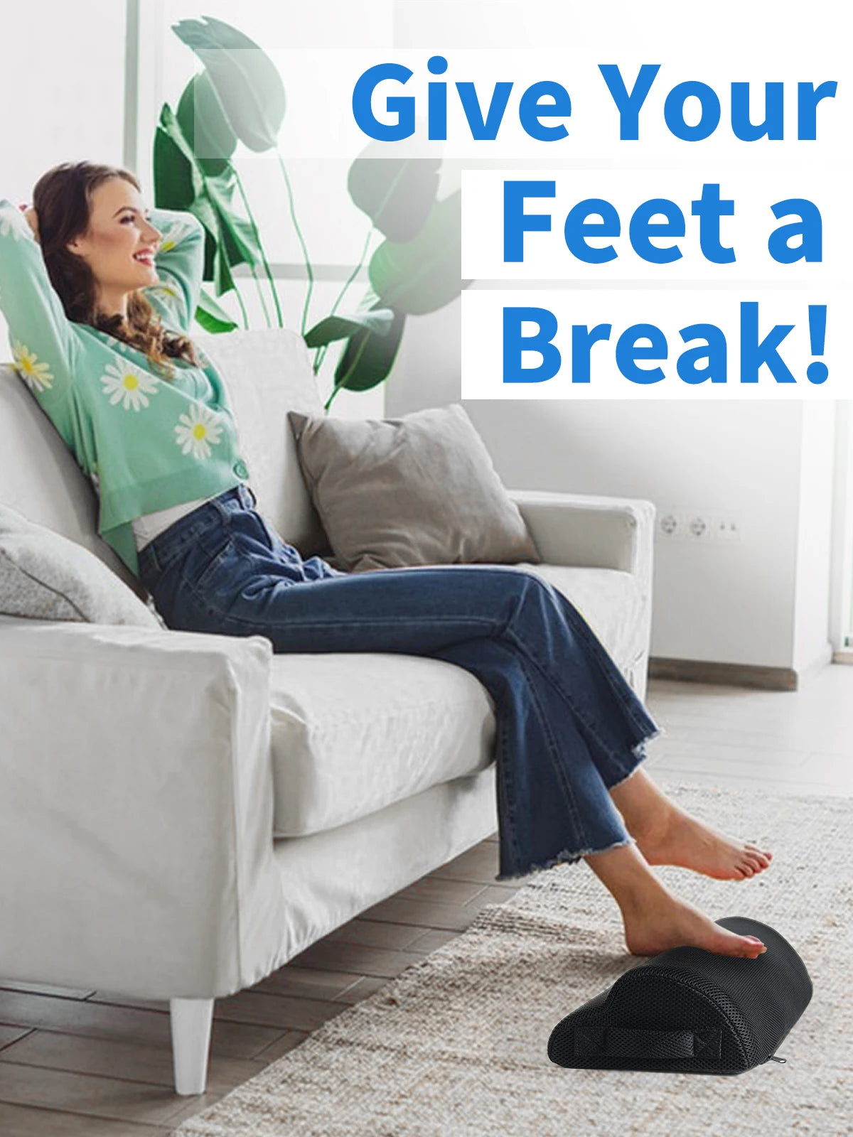 Memory Foam Under Desk Footrest Pillow