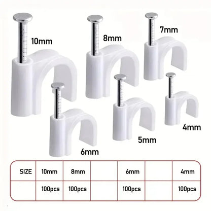 100pcs Cable Clips 4/6/8/10mm