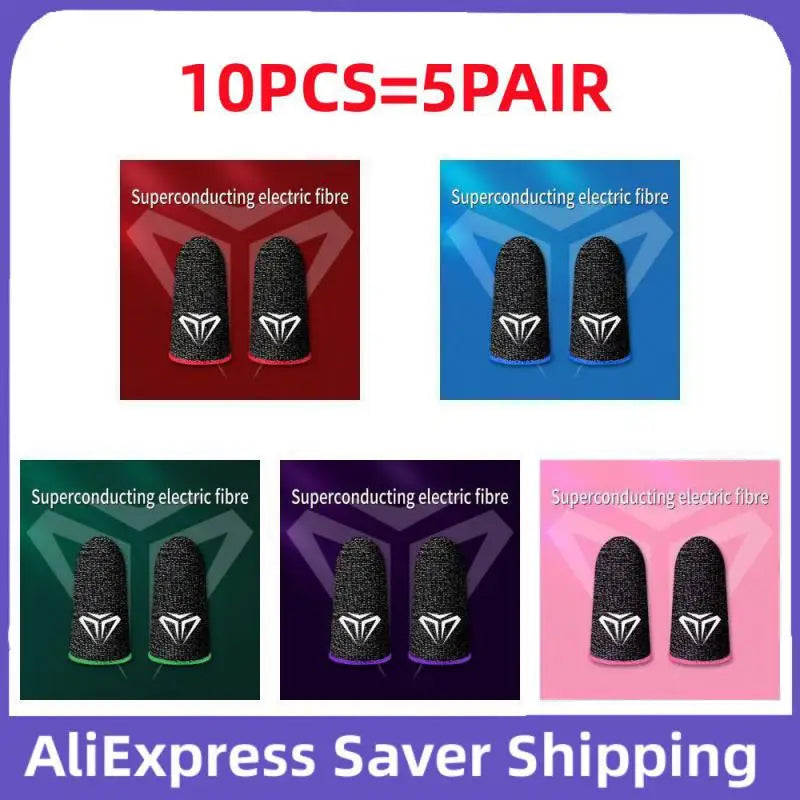 10pcs Mobile Gaming Finger Sleeve Anti-Sweat