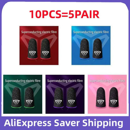 10pcs Mobile Gaming Finger Sleeve Anti-Sweat