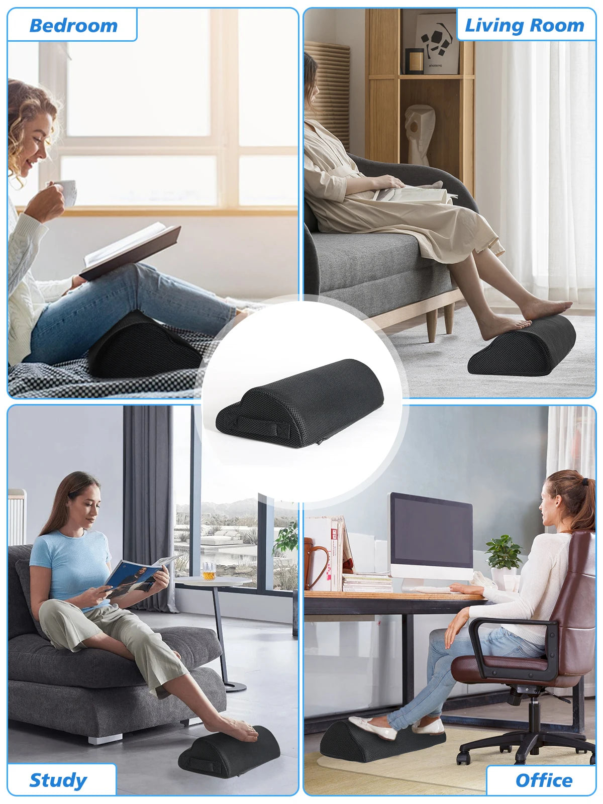 Memory Foam Under Desk Footrest Pillow