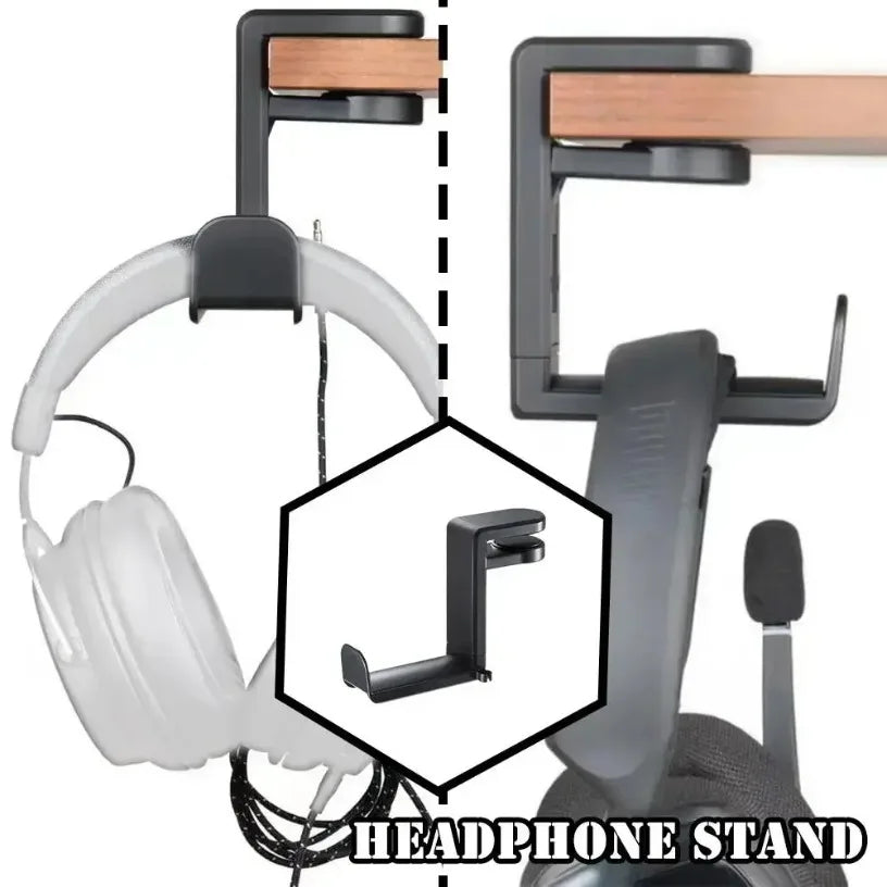 360° Adjustable Table Clip Gaming Headphone Stand