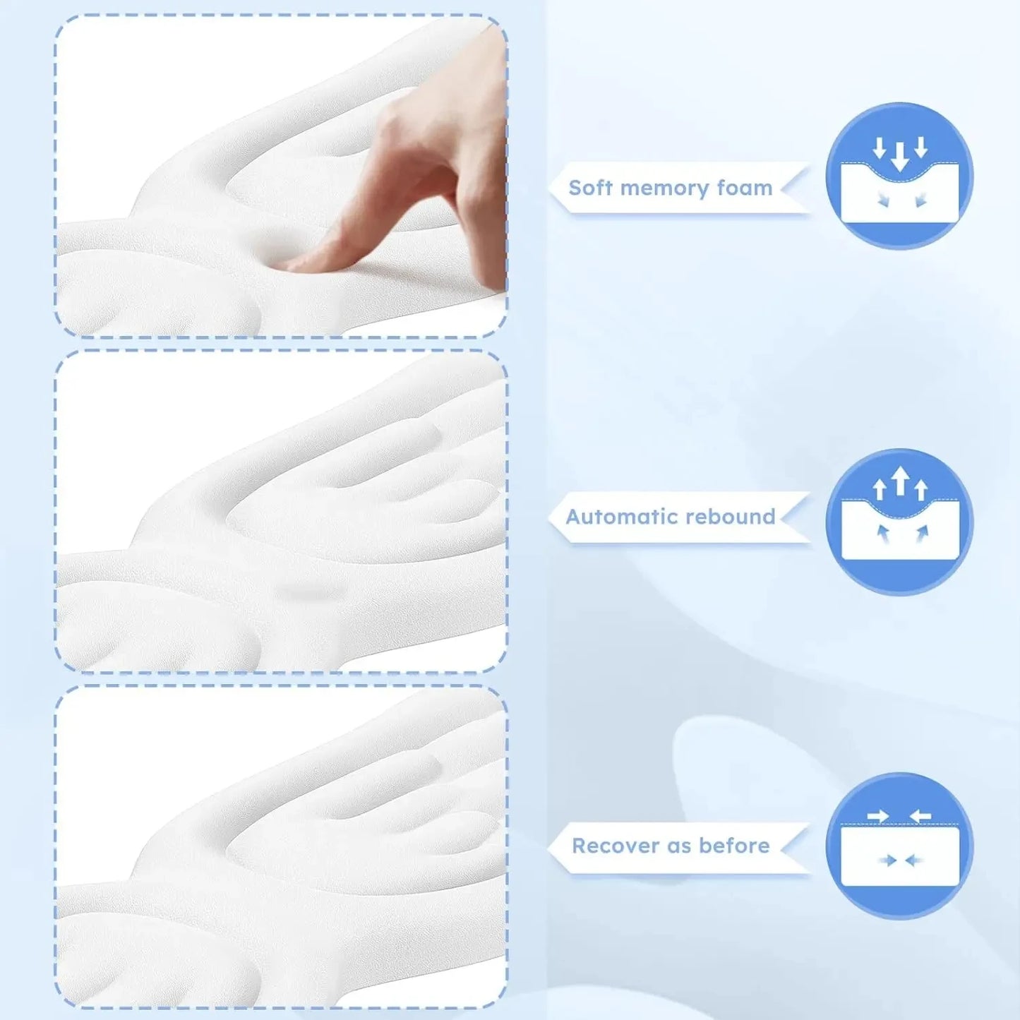 Angel Wing Memory Foam Mouse Pad & Wrist Support