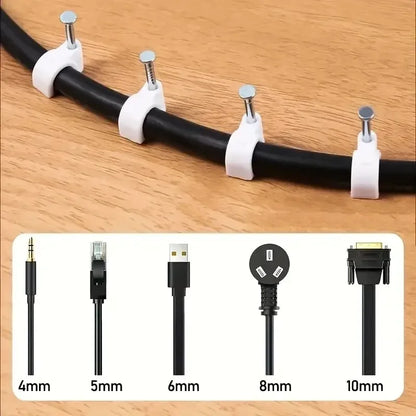 100pcs Cable Clips 4/6/8/10mm